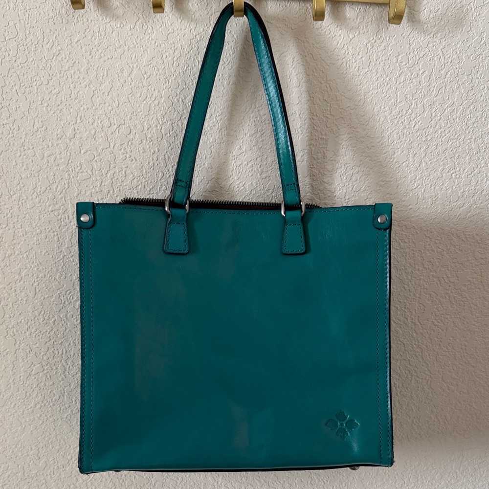 Patricia Nash Ava MediumTote Gorgeous Teal Leather NWT - Picture 5 of 9